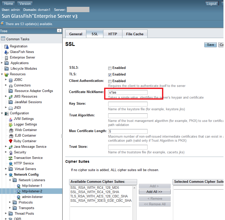 glassfish 4 ssl certificate